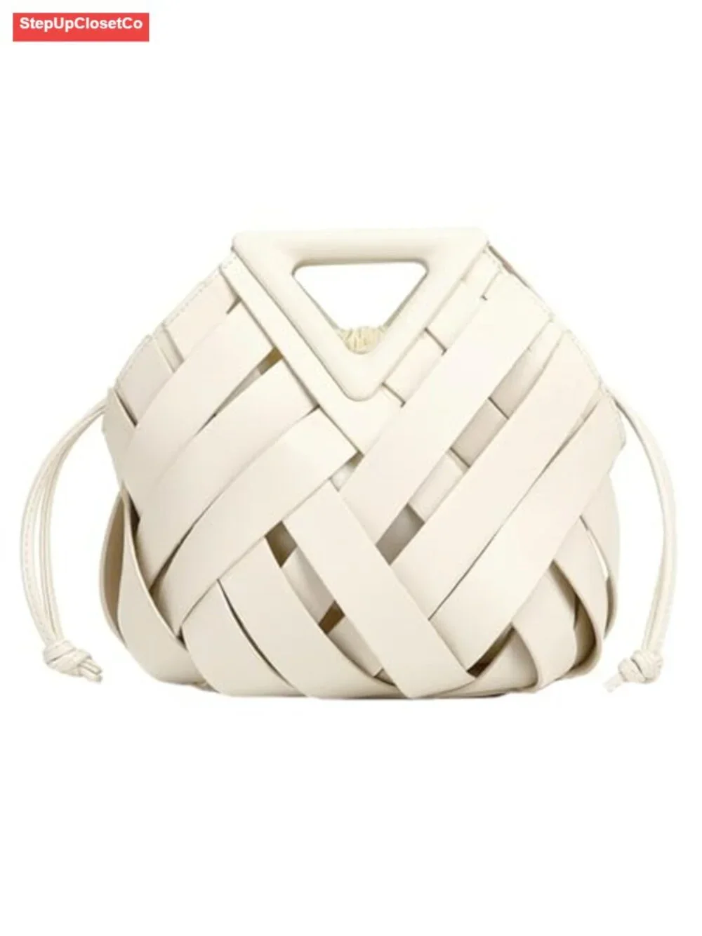 Vegan Leather Woven Clutch Purse for Women Crossbody Shoulder Bag Top Handle